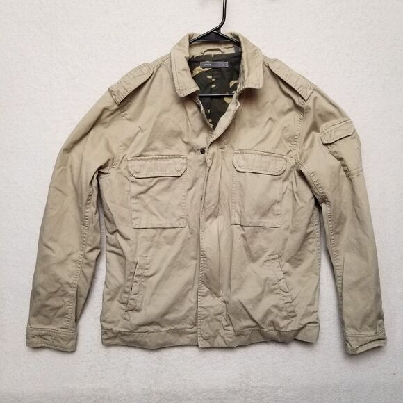 Vince Jackets & Blazers - VINCE Women's Utility‎ Cargo Beige Field Camo Lined Jacket Cotton Size Large